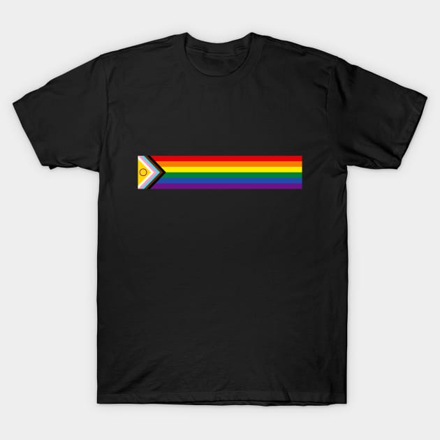 Intersex Inclusive Progress Pride Flag: Retro Horizontal Stripes T-Shirt by BadassCreations